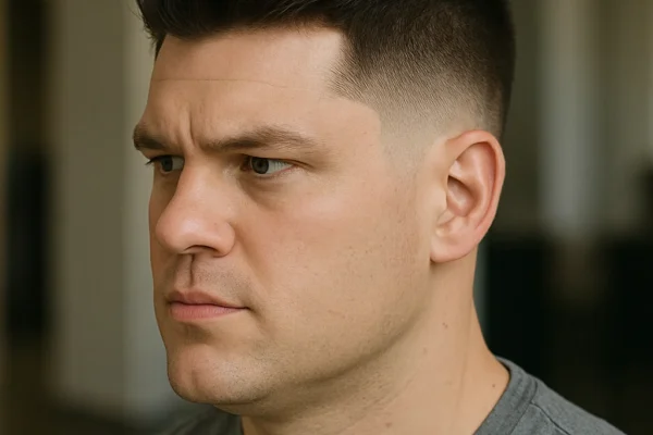 Mid Taper Fade for Square Faces
