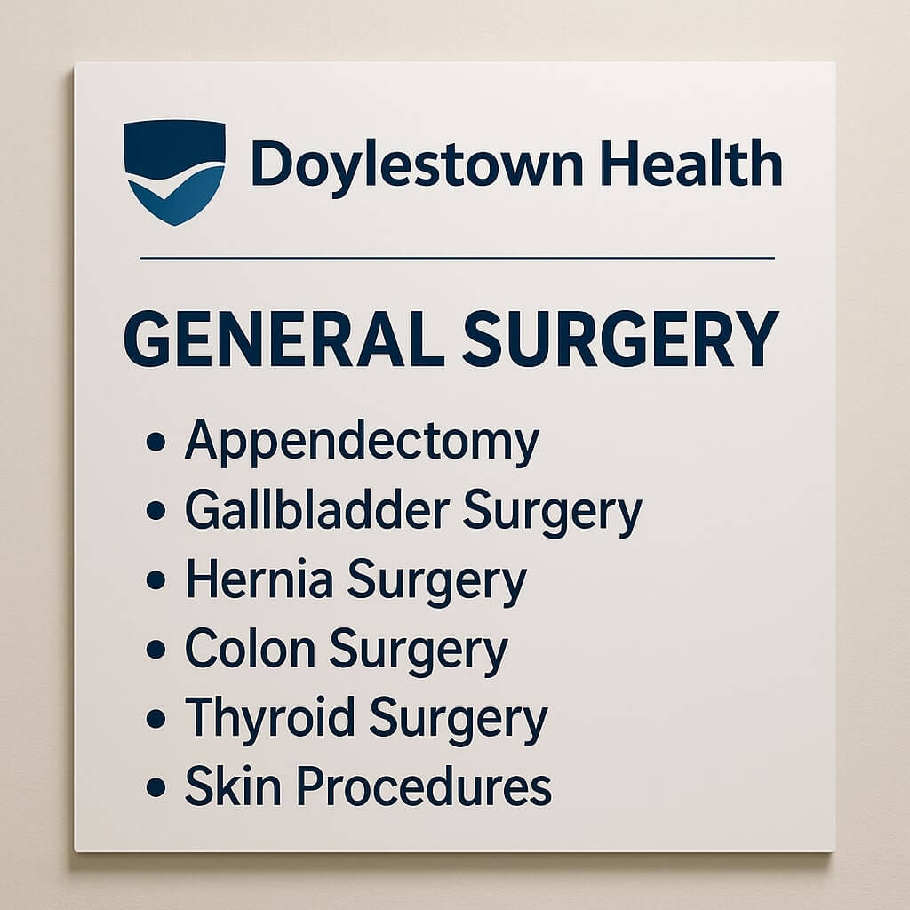 Doylestown Health General Surgery Services Offered
